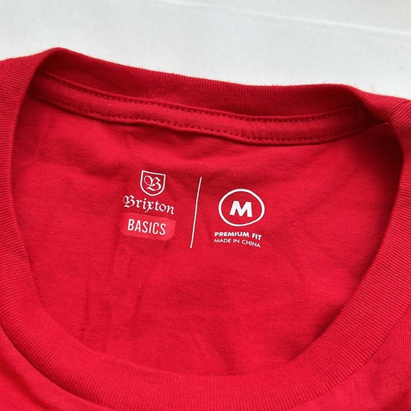 Brixton T shirt Men’s crewneck shirt Red size Medium NWT - Picture 7 of 9